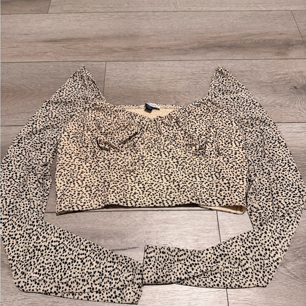 American Eagle Outfitters Leopard Style Crop Top